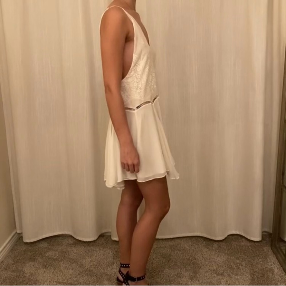 Magali Pascal White Iris Backless Floaty Mini Dre… - image 6